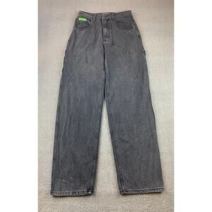 Empyre Denim Jeans Size 3 Black Faded Gray Embroidered Patches‎